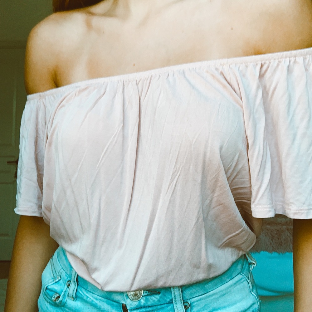 ⚡️Light Pink Off the Shoulder Top⚡️